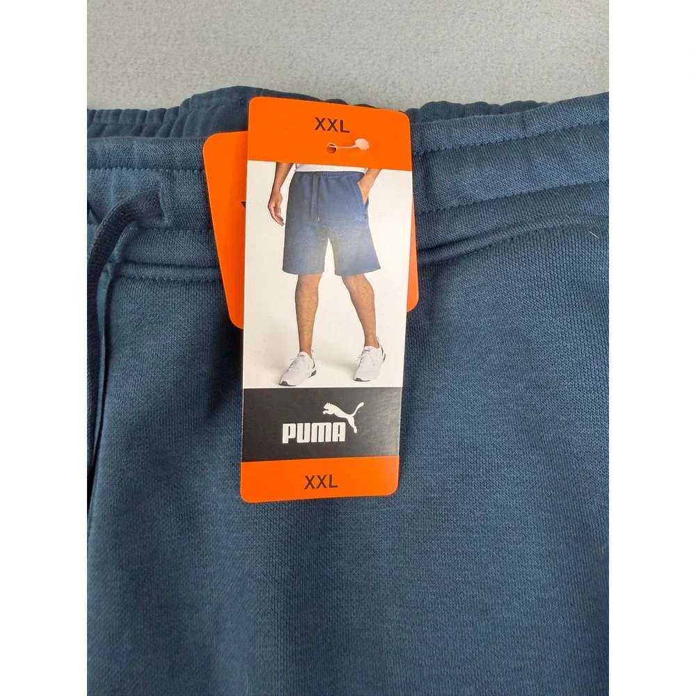 Puma Shorts Mens XXL Blue Sweat Fleece Athletic Gym‎ Casual New
